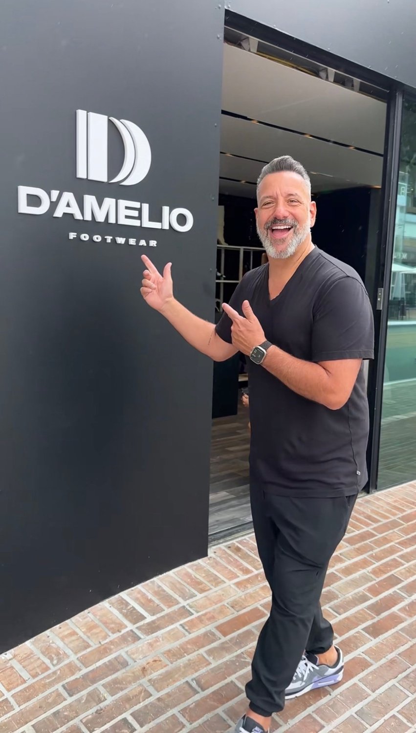 Marc D'Amelio at the D'Amelio Footwear store